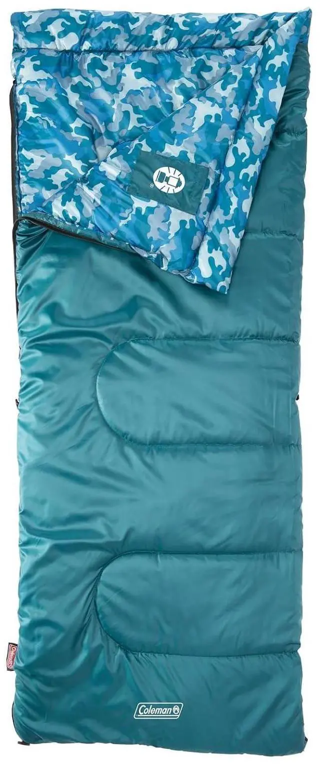 Alt view image 2 of 5 - Coleman Kids 45°F Sleeping Bag for Children up to 5ft 5in Tall, Lightweight & Warm Sleep Sack for Indoor/Outdoor Use, Machine Washable