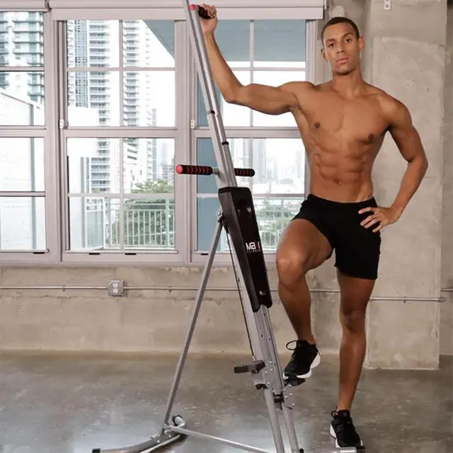 Alt view image 7 of 7 - MaxiClimber 2.0 Vertical Climber ERS (Elastic Resistance System) - Easy to Assemble, Folding Exercise Machine Combines Cardio & Strength Training for a Low Impact, Full Body Workout - Free Fitness App