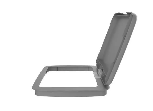 Alt view image 6 of 7 - Rev-A-Shelf 32 Qt Under Sink Garbage Can Lid for Base Kitchen and Bathroom Cabinet, Replacement Plastic Trash Bin Lid Only, Grey, RV-32-LID-14-1