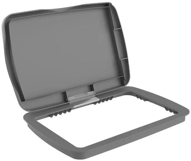 Main image of Rev-A-Shelf 32 Qt Under Sink Garbage Can Lid for Base Kitchen and Bathroom Cabinet, Replacement Plastic Trash Bin Lid Only, Grey, RV-32-LID-14-1