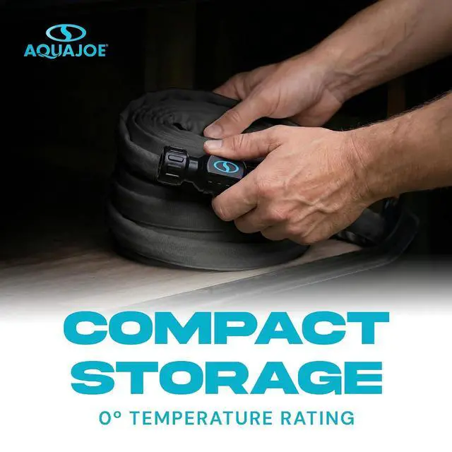 Alt view image 5 of 7 - Aqua Joe AJFJ100-58-XT1 New and Improved - Aqua Joe 100-Ft x 5/8-Inch FiberJacket Garden Hose | Durable Fabric Hose with Metal Fittings, 600 PSI Max, 100' x 5/8 Diameter