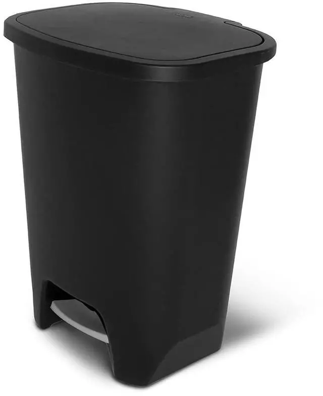 Main image of Glad Trash Can with Clorox Odor Protection | Plastic Bin, 20 Gal, Black | Kitchen Waste Bin | Hands Free with Step On Foot Pedal and Garbage Bag Rings