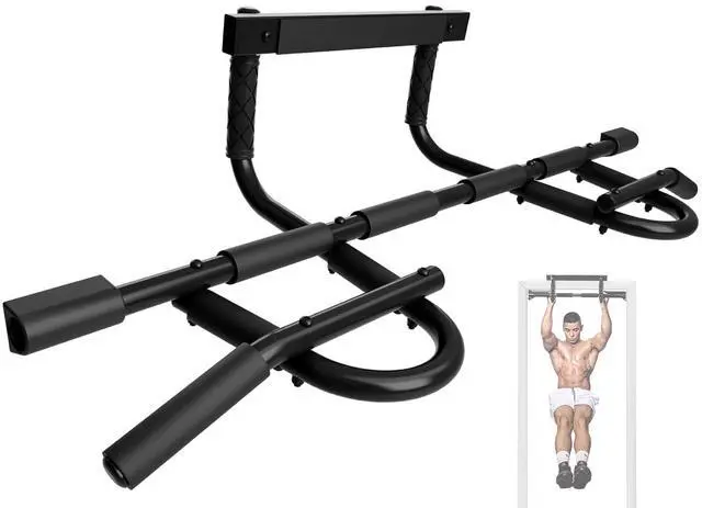 Main image of Yes4All Heavy Duty Wall Mounted Pull Up Bar, Over Door Pull Up Bar for Doorway, Multi Grip Chin Up Bar, Sturdy Strength Training Bars & Durable Gym Bar for Home Exercise