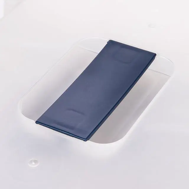 Alt view image 7 of 7 - IRIS USA Large Front Door Cat Litter Box, Walk-in Entry, Navy | Senior Cats, Private Enclosure Design, Flip Door Access, Covered Walk-Through, Privacy Hood, Contained Environment