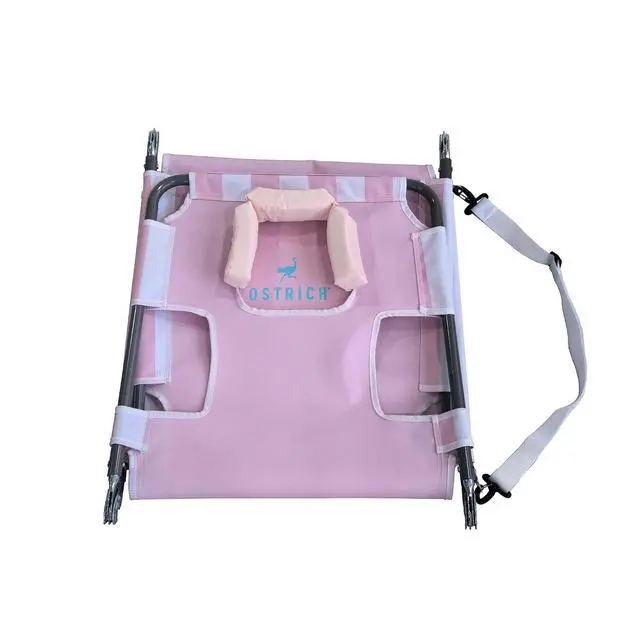 Alt view image 6 of 6 - Ostrich the Original Chaise 72 x 22 Inch Lounge Portable Reclining Lounger, Outdoor Patio, Beach, Lawn, Camping, or Pool Tanning Chair, Pink Stripe