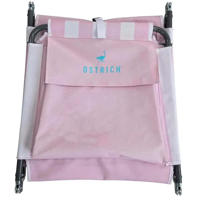 Alt view image 5 of 6 - Ostrich the Backpack Chaise Lounge, Folding & Reclining Outdoor Beach Chaise Lounger Chair for Lawn, Pool, Patio, Garden, and Yard, Pink Stripe
