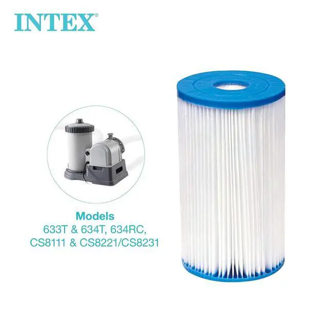 Alt view image 5 of 7 - Intex 29005E Type B Pool Filter Cartridge Filter Pumps Easy-to-Clean Dacron Paper Efficient Filtration 4 Pack
