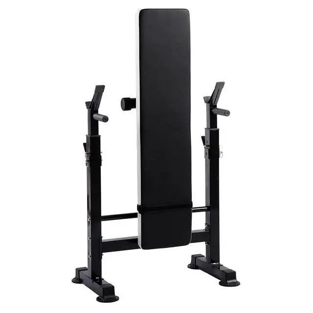 Alt view image 5 of 7 - BalanceFrom Steel Weight Bench w/ Squat Rack in Multiple Colors, 400 lb User Capacity - Foldable Home Gym Equipment for Range of Workouts w/ 6-Position Barbell Holder & Adjustable Seat and Recliner