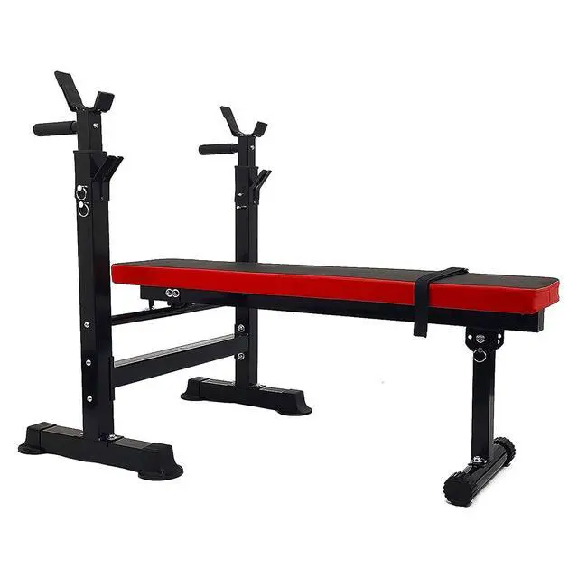 Alt view image 6 of 7 - BalanceFrom Steel Weight Bench w/ Squat Rack in Multiple Colors, 400 lb User Capacity - Foldable Home Gym Equipment for Range of Workouts w/ 6-Position Barbell Holder & Adjustable Seat and Recliner