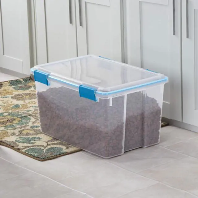 Alt view image 6 of 7 - Sterilite 16-Pack Gasket Box, Weather-Resistant Storage Bins with Latching Lids, 54 Quart - Heavy-Duty Organizing Containers for Closet, Bathroom, and Office