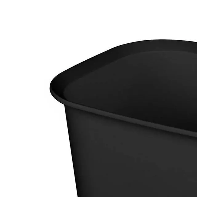 Alt view image 5 of 5 - Sterilite Rectangular Wastebasket 3 Gallon, Black, 8 Pack | Small Home Kitchen or Bathroom Trash Bin, Accommodates 4 Gallon Trash Liner