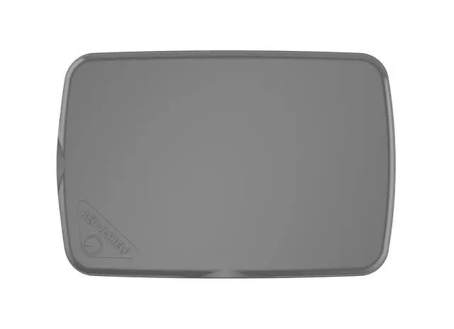 Alt view image 7 of 7 - Rev-A-Shelf 32 Qt Under Sink Garbage Can Lid for Base Kitchen and Bathroom Cabinet, Replacement Trash Bin Lid Only, Metallic Silver, RV-32-LID-17-1-40