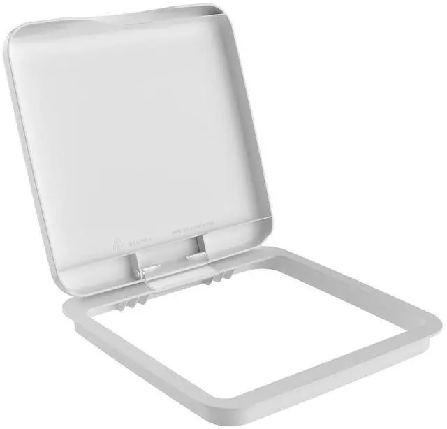 Main image of Rev-A-Shelf 27 Qt Under Sink Garbage Can Lid for Base Kitchen and Bathroom Cabinet, Replacement Plastic Trash Bin Lid Only, White, RV-1024-LID-1