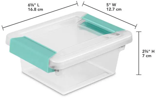 Alt view image 3 of 7 - Sterilite Mini Clip Box, Clear Storage Bin with Latching Lid, 6 Pack | Storage Containers with Latching Lids for Writing, Arts or Crafts Supplies - Home, Office, Classroom & Workshop Organization