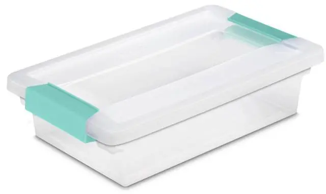 Main image of Sterilite Clip Box, Stackable Clear Plastic Bins- Small, 30-Pack | Storage Containers with Latching Lids for Writing, Arts or Crafts Supplies - Home, Office, Classroom & Workshop Organization