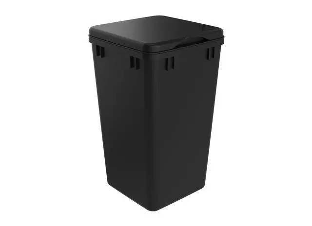 Alt view image 2 of 7 - Rev-A-Shelf 27 Qt Under Sink Garbage Can Lid for Base Kitchen and Bathroom Cabinet, Replacement Plastic Trash Bin Lid Only, Black, RV-1024-LID-18-1