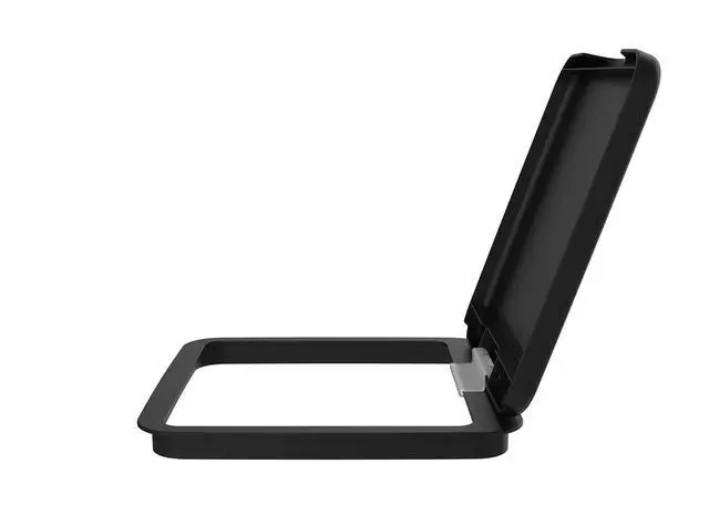 Alt view image 6 of 7 - Rev-A-Shelf 27 Qt Under Sink Garbage Can Lid for Base Kitchen and Bathroom Cabinet, Replacement Plastic Trash Bin Lid Only, Black, RV-1024-LID-18-1