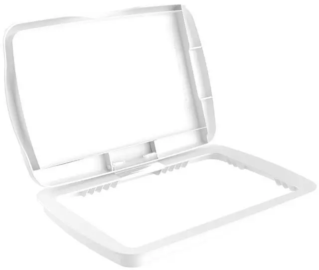 Main image of Rev-A-Shelf 32 Qt Under Sink Garbage Can Lid for Base Kitchen and Bathroom Cabinet, Replacement Plastic Trash Bin Lid Only, White, RV-32-LID-1-40