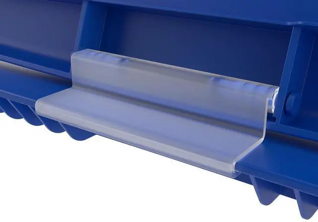 Alt view image 2 of 7 - Rev-A-Shelf 32 Qt Under Sink Garbage Can Lid for Base Kitchen and Bathroom Cabinet, Replacement Plastic Trash Bin Lid Only, Blue, RV-32-LID-22-1