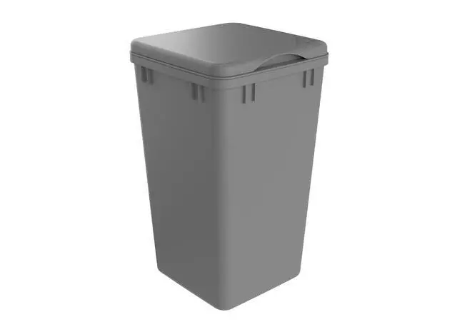 Alt view image 2 of 7 - Rev-A-Shelf 27 Qt Under Sink Garbage Can Lid for Base Kitchen and Bathroom Cabinet, Replacement Plastic Trash Bin Lid Only, Grey, RV-1024-LID-14-1
