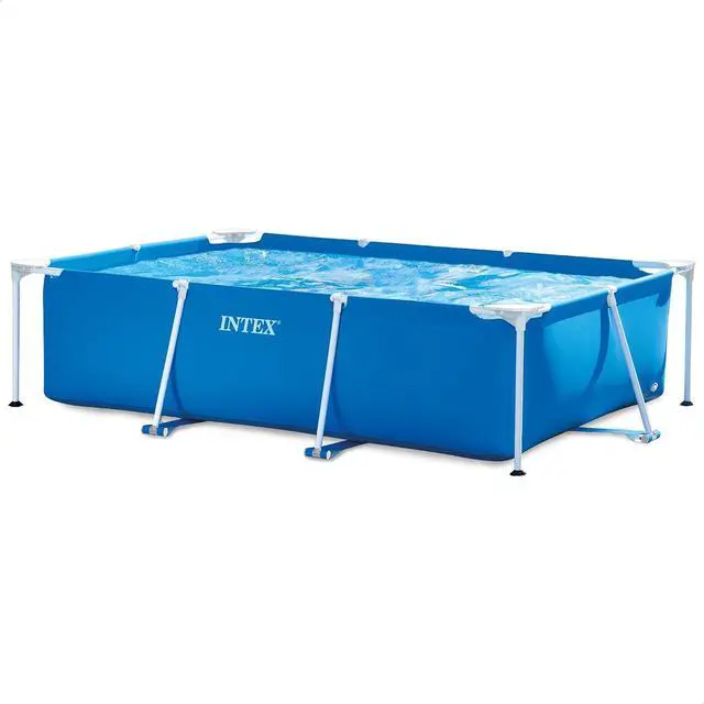 Main image of INTEX Rectangular Frame 8 ft 6 in x 5 ft 3 in x 25 in Above Ground Pool, Swimming Pool with Steel Frame, Pump Not Included | 28271EH - Pool Only (Pump Not Included)