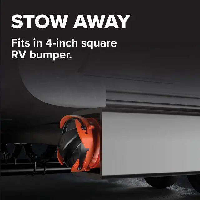 Alt view image 6 of 7 - Camco RhinoFLEX 20-Ft Complete RV Sewer Hose Kit - Made in the USA | Includes Clear Elbow w/ Sewer Adapter, (2) 10ft Sewer Hoses, 360 Swivel Fittings - Fits in Standard 4" RV Bumper (39742)