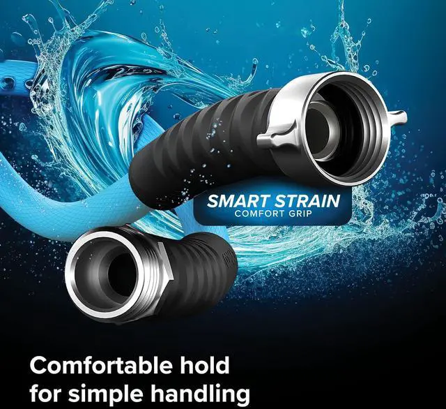 Alt view image 3 of 6 - Camco EVOFlex 25-Ft RV Drinking Water Hose - Features Extra Flexible Design w/Stainless Steel Strain Relief Ends - Lead-Free, BPA-Free and Phthalate-Free - 5/8 Inside Diameter (22591)
