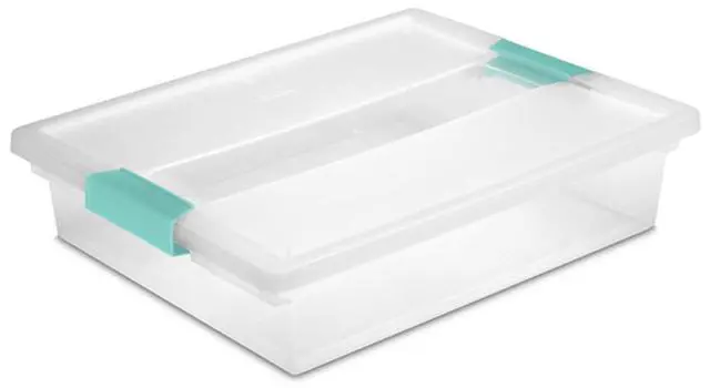 Main image of Sterilite Clip Box, Stackable Clear Plastic Bins- Large, 24-Pack | Storage Containers with Latching Lids for Writing, Arts or Crafts Supplies - Home, Office, Classroom & Workshop Organization