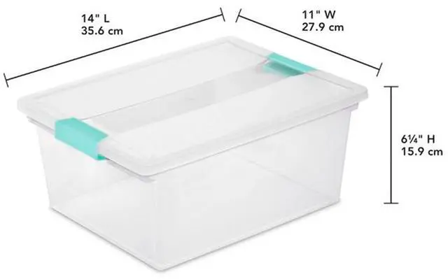 Alt view image 2 of 7 - Sterilite Deep Clip Box, Clear Storage Bin with Latching Lid, 4 Pack
