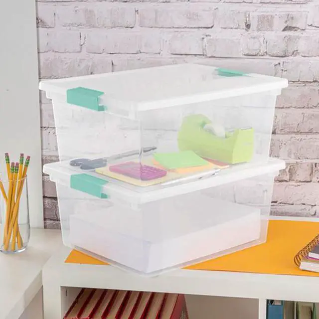 Alt view image 3 of 7 - Sterilite Deep Clip Box, Clear Storage Bin with Latching Lid, 4 Pack