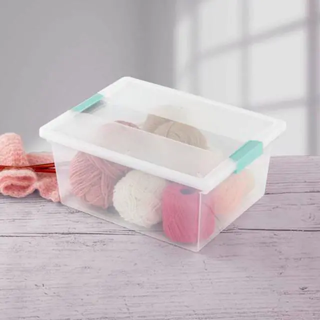 Alt view image 5 of 7 - Sterilite Deep Clip Box, Clear Storage Bin with Latching Lid, 4 Pack