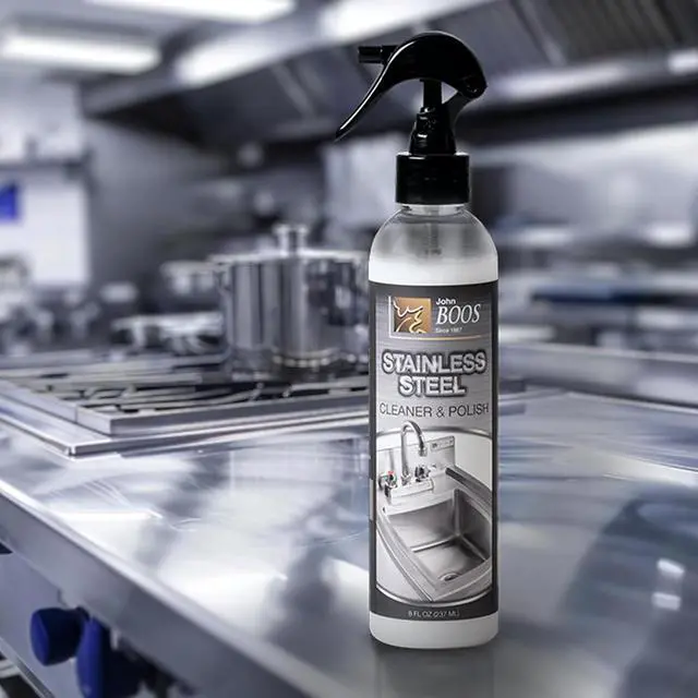 Alt view image 7 of 7 - John Boos Stainless Steel Cleaner with Fine Mist Spray, Lavender Scent, 8 oz - Streak-Free Cleaning Polish & Stain Remover for Stoves, Ovens, Sinks, & Kitchen Surfaces