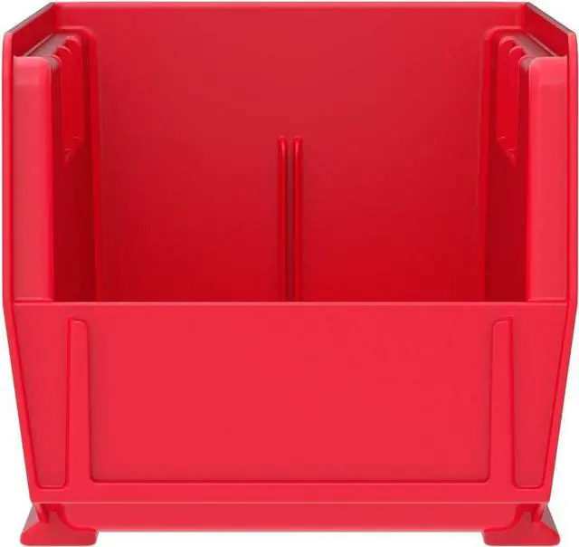 Alt view image 7 of 7 - Akro-Mils 30230 AkroBins Plastic Storage Bins, 11"x5"x5", Red, 12-Pack | Space-Saving Stackable Bins for Garage, Pantry, Craft Organization