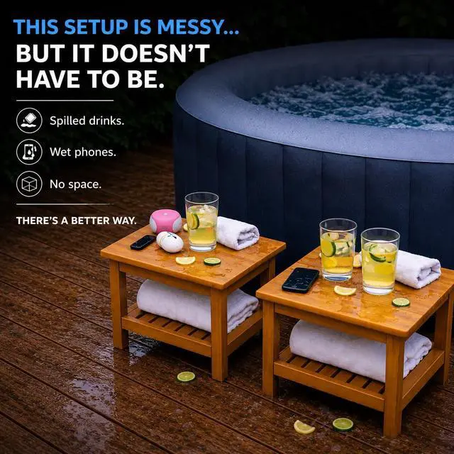 Alt view image 7 of 7 - Bestway SaluSpa Drink Holder Spa Accessory Compatible with 7.9"-10.6" Wall Thickness, Cup Holder with Small Tray for Inflatable Hot Tub