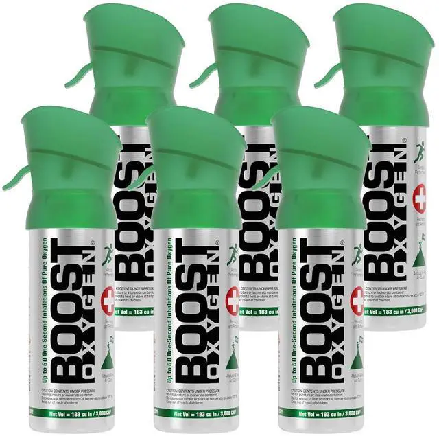 Main image of Boost Oxygen Pocket Size Natural 3L Canister, 6 Pack | Fits in a Bag, Purse & Pocket No Added Aromas For On-The-Go Quick Trips
