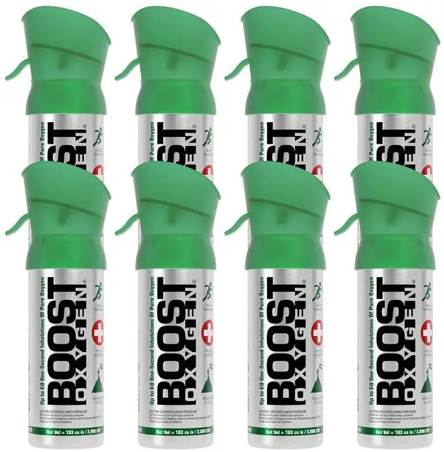 Main image of Boost Oxygen Pocket Size Natural 3L Canister, 8 Pack | Fits in a Bag, Purse & Pocket No Added Aromas For On-The-Go Quick Trips