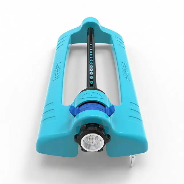 Alt view image 5 of 5 - Aqua Joe Oscillating Sprinkler with Metal Ground Spike, Adjustable Spray Position Irrigator for 4000 Sq Ft Coverage Compatible with Garden Hoses