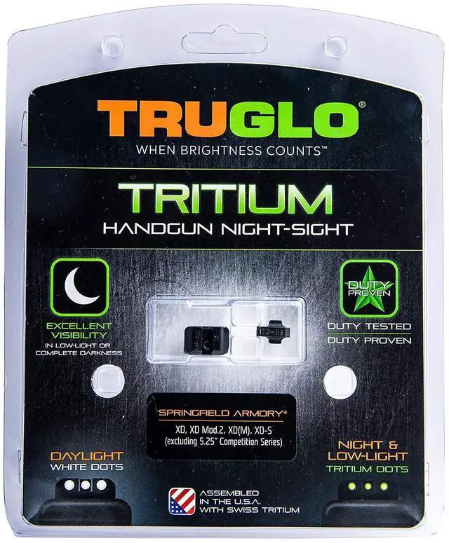 Alt view image 4 of 5 - TruGlo Glow in the Dark Pistol Sight, Springfield | Springfield, These sights do not need batteries and does not need