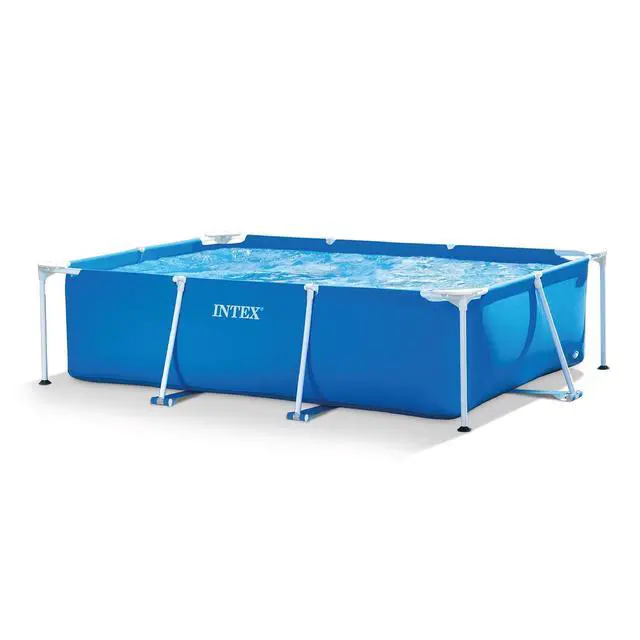 Alt view image 7 of 7 - INTEX Rectangular Frame 7 ft 2 in x 4 ft 11 in x 23 in Above Ground Pool, Swimming Pool with Steel Frame, Pump Not Included | 28270EH - Pool Only (Pump Not Included)