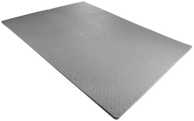 Alt view image 2 of 5 - BalanceFrom Puzzle Exercise Mat 3/4" Thick, EVA Interlocking Foam Floor | Tiles for Home Gym, Mat for Home Workout Equipment, Floor Padding for Kids, Gray, 24 in x 24 in x 3/4 in, 24 Sq Ft - 6 Tiles