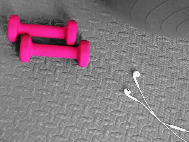 Alt view image 4 of 5 - BalanceFrom Puzzle Exercise Mat 3/4" Thick, EVA Interlocking Foam Floor | Tiles for Home Gym, Mat for Home Workout Equipment, Floor Padding for Kids, Gray, 24 in x 24 in x 3/4 in, 24 Sq Ft - 6 Tiles