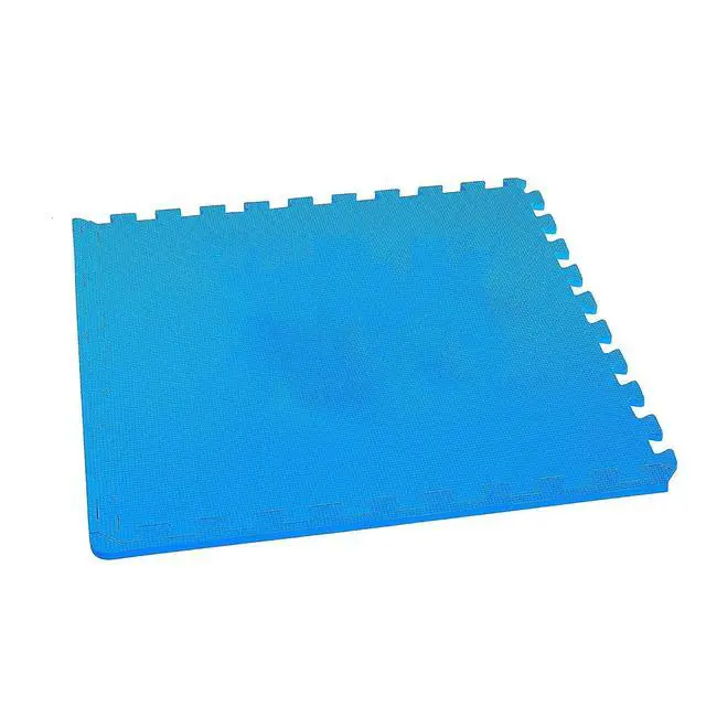 Alt view image 7 of 7 - BalanceFrom Puzzle Exercise Mat 1" Thick, EVA Interlocking Foam Floor | Tiles for Home Gym, Mat for Home Workout Equipment, Floor Padding for Kids, Blue, 24 in x 24 in x 1 in, 24 Sq Ft - 6 Tiles