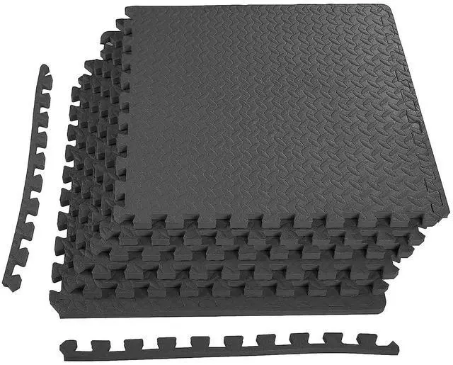 Main image of BalanceFrom 6 Piece Foam Floor Mat Puzzle Tiles, 3/4 Thick, 24 Sq Ft | 7.5-10 Ft Adjustable Height - Indoor and Outdoor Hoops Game Equipment for Backyard, Driveway, and Garage
