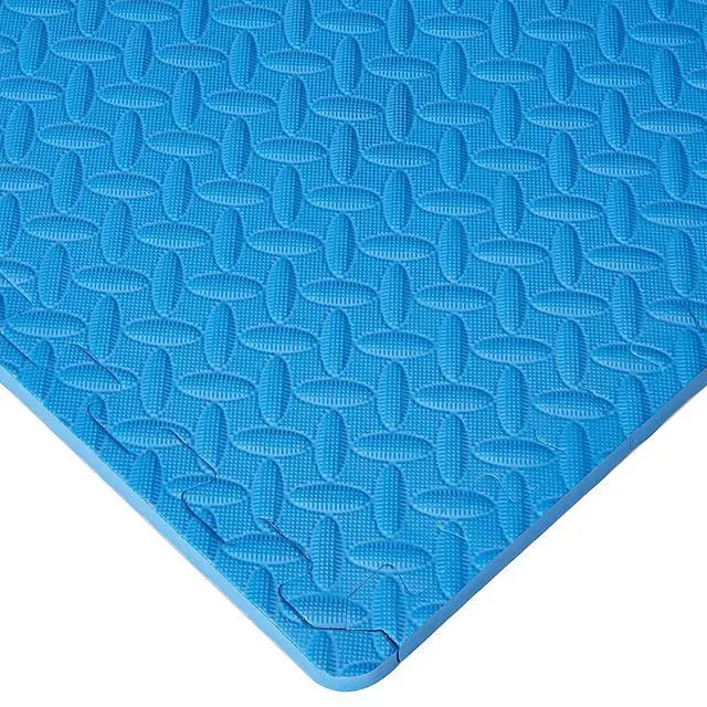 Alt view image 7 of 7 - BalanceFrom Puzzle Exercise Mat 3/4" Thick, EVA Interlocking Foam Floor | Tiles for Home Gym, Mat for Home Workout Equipment, Floor Padding for Kids, Blue, 24 in x 24 in x 3/4 in, 96 Sq Ft - 24 Tiles