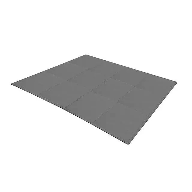 Alt view image 7 of 7 - BalanceFrom Puzzle Exercise Mat 1/2-inch Thick, EVA Interlocking Foam Floor | Tiles for Home Gym, Studio, or Playroom Flooring, Gray, 24 in x 24 in x 1/2 in, 48 Sq Ft - 12 Tiles