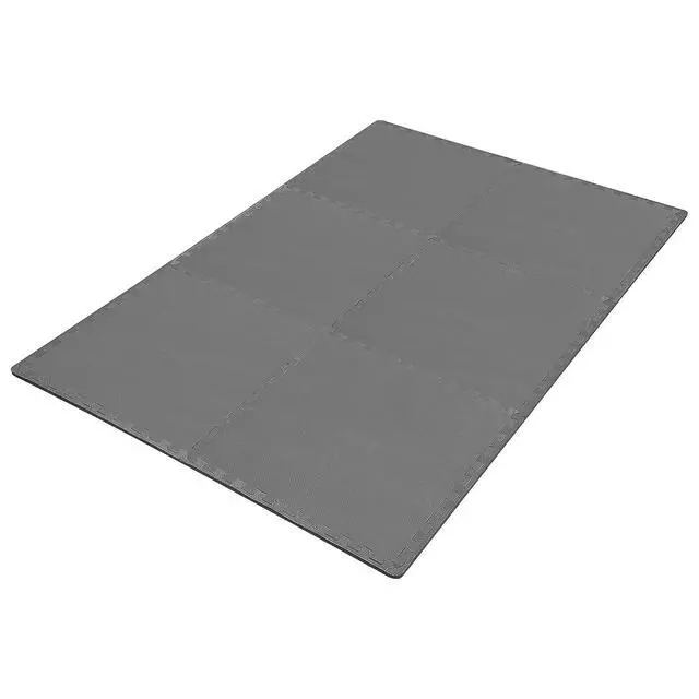 Alt view image 7 of 7 - BalanceFrom Puzzle Exercise Mat 1/2" Thick, EVA Interlocking Foam Floor | Tiles for Home Gym, Mat for Home Workout Equipment, Floor Padding for Kids, Gray, 24 in x 24 in x 1/2 in, 24 Sq Ft - 6 Tiles
