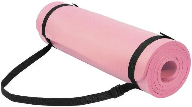 Main image of Fitvids Yoga Mat, 1/2-Inch Extra Thick High Density Exercise Mat, Anti-Tear Exercise Yoga Mat with Carrying Strap, Suitable for Various Yoga Exercises