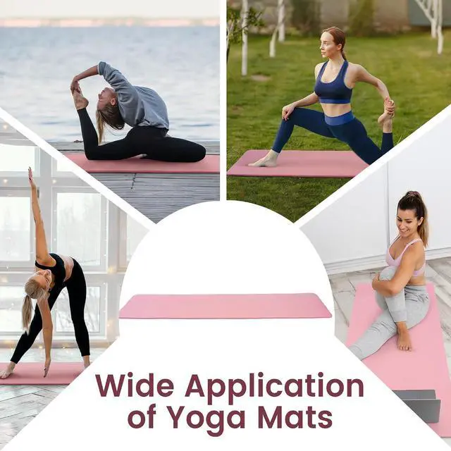 Alt view image 6 of 7 - Fitvids Yoga Mat, 1/2-Inch Extra Thick High Density Exercise Mat, Anti-Tear Exercise Yoga Mat with Carrying Strap, Suitable for Various Yoga Exercises