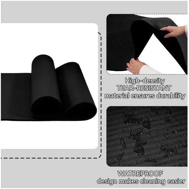 Alt view image 4 of 7 - Fitvids Yoga Mat, 1/2-Inch Extra Thick High Density Exercise Mat, Anti-Tear Exercise Yoga Mat with Carrying Strap, Suitable for Various Yoga Exercises