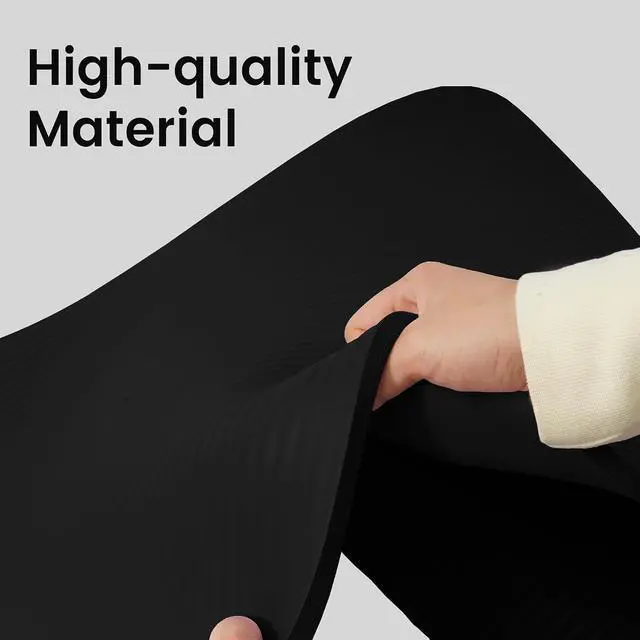Alt view image 4 of 7 - Fitvids Yoga Mat, 1/2-Inch Extra Thick High Density Exercise Mat, Anti-Tear Exercise Yoga Mat with Carrying Strap, Suitable for Various Yoga Exercises